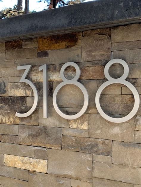 modern metal house numbers|contemporary with oversized house numbers.